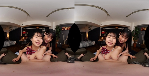 【VR】【8K VR】日替わりで手コキ・フェラ・パイずりで精飲、週末はま○こで中出し搾精してくる巨乳姉妹！ ひまり・夏月 